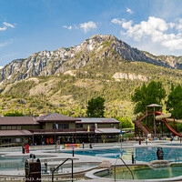 Buy canvas prints of Sunny view of Ouray Hot Springs Pool and Fitness Center of Ouray by Chon Kit Leong