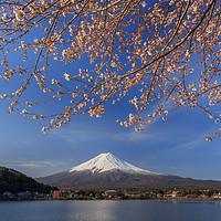 Buy canvas prints of The sacred mountain - Mt. Fuji at Japan by Chon Kit Leong