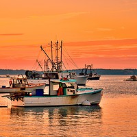 Buy canvas prints of "Fishing Boats At Day's End" by Jerome Cosyn