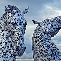 Buy canvas prints of The Kelpies 001 by Christy Cunningham