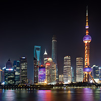 Buy canvas prints of Downtown Shanghai by Peter Walmsley