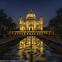 Buy canvas prints of Safdarjung Reflections by Peter Walmsley