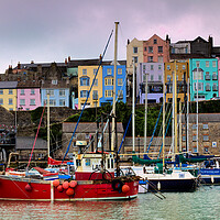 Buy canvas prints of Tenby Harbour Red Boat by Jeremy Hayden