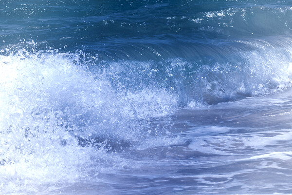 Breaking Cool Blue Waves Picture Board by Jeremy Hayden
