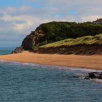 Buy canvas prints of Caldey Island Beach Panorama by Jeremy Hayden