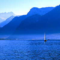 Buy canvas prints of Mountains Across Lake Geneva by Jeremy Hayden