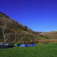Buy canvas prints of Camping at Llyn Gwynant in Snowdonia by Jeremy Hayden