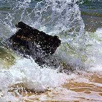 Buy canvas prints of Wave Breaking with a Splash by Jeremy Hayden