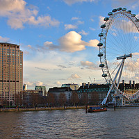 Buy canvas prints of London Eye and Shell Building by Jeremy Hayden