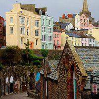Buy canvas prints of Tenby Harbour Stone Buildings by Jeremy Hayden