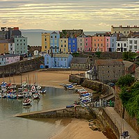 Buy canvas prints of Tenby Harbour in the Morning by Jeremy Hayden