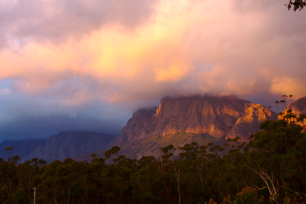 Hottentots Holland Mountain Sunrise Picture Board by Jeremy Hayden