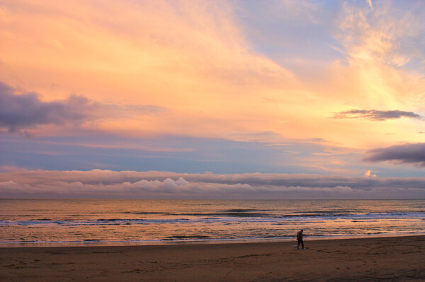 Sunset on Sandown Beach Picture Board by Jeremy Hayden