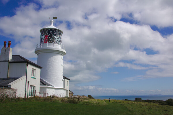 Caldey Island Lighthouse Picture Board by Jeremy Hayden