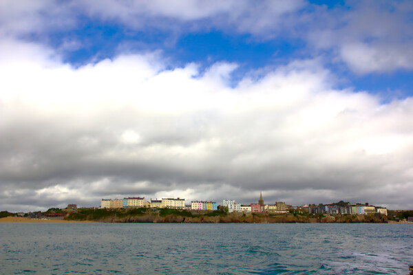 Tenby Under Clouds Picture Board by Jeremy Hayden