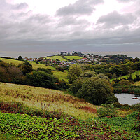 Buy canvas prints of View Over Holcombe Village at Teignmouth by Jeremy Hayden