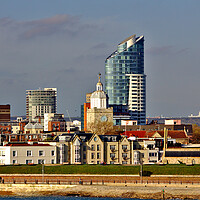 Buy canvas prints of Portsmouth from the Ferry by Jeremy Hayden