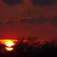 Buy canvas prints of Cloudy Northamptonshire Sunset by Jeremy Hayden