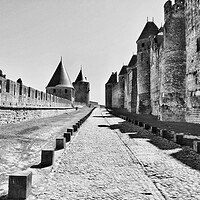 Buy canvas prints of Cité de Carcassonne Walls by Jeremy Hayden