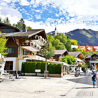 Buy canvas prints of Gstaad Switzerland on a Sunday Morning by Jeremy Hayden
