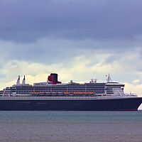Buy canvas prints of Queen Mary 2 off Teignmouth by Jeremy Hayden