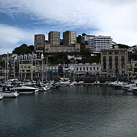 Buy canvas prints of Boats in Torquay Harbour by Jeremy Hayden