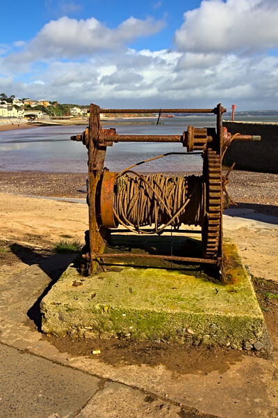 An Old Rusty Winch at Dawlish in Devon Picture Board by Jeremy Hayden