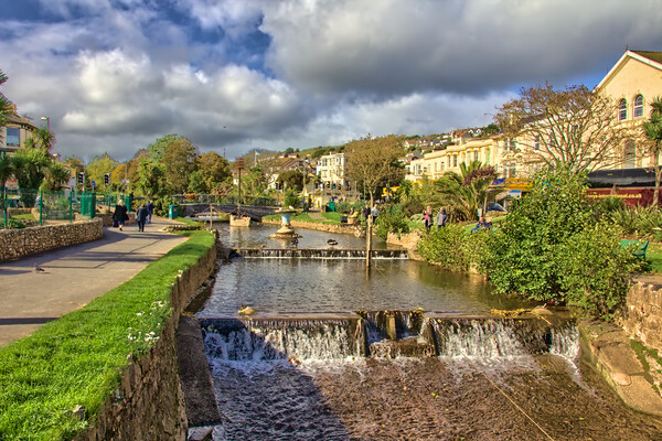 Dawlish Town Water Feature Picture Board by Jeremy Hayden