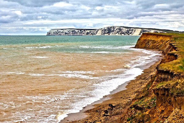 White Cliffs on the Isle of Wight Picture Board by Jeremy Hayden