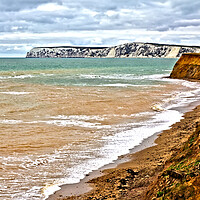 Buy canvas prints of White Cliffs on the Isle of Wight by Jeremy Hayden