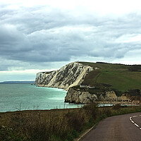 Buy canvas prints of White Cliffs at Freshwater Bay on the Isle of Wigh by Jeremy Hayden