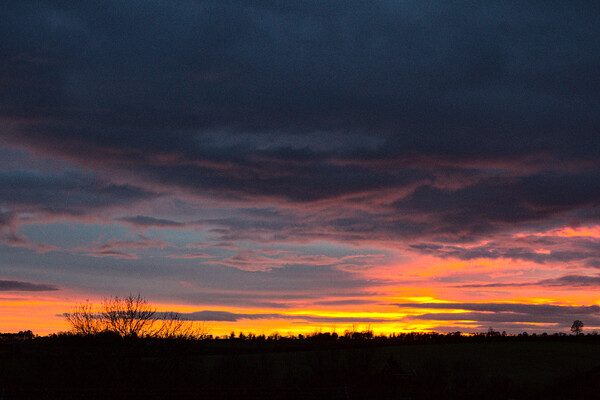 A Brackley Sunset with Low Cloud Picture Board by Jeremy Hayden