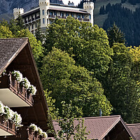 Buy canvas prints of Mountains and Castles in Gstaad by Jeremy Hayden