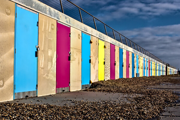 New Beach Huts Milford on Sea Picture Board by Jeremy Hayden