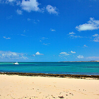 Buy canvas prints of Sea Sand and Benguerra Island by Jeremy Hayden