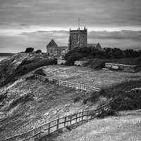 Buy canvas prints of St Nicholas, Uphill. by Chris Sweet