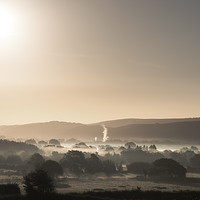 Buy canvas prints of Misty Morning Sunrise by Chris Sweet