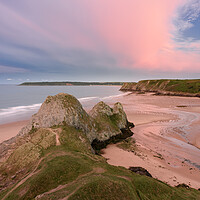 Buy canvas prints of 3 Cliffs, Wales. by Chris Sweet