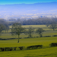 Buy canvas prints of open fields in the wye valley by paul ratcliffe