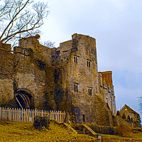 Buy canvas prints of hay on wye castle by paul ratcliffe
