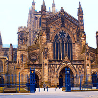 Buy canvas prints of hereford cathedral entrance by paul ratcliffe
