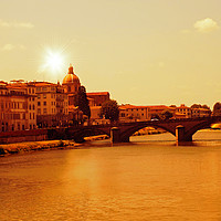 Buy canvas prints of river arno scene florence by paul ratcliffe