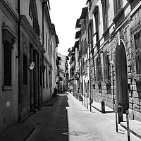 Buy canvas prints of A florentine street in black and white by paul ratcliffe