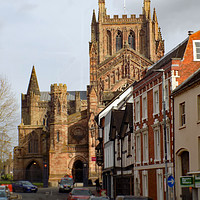 Buy canvas prints of hereford cathedral by paul ratcliffe
