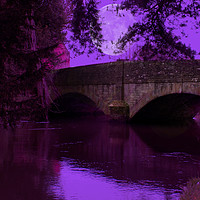 Buy canvas prints of digital art of eardisland bridge by paul ratcliffe