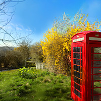Buy canvas prints of phonebox in old radnor wales by paul ratcliffe