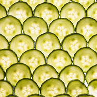 Buy canvas prints of Sliced Cucumber by Paul Cullen