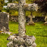 Buy canvas prints of Cross monument in Lowther Church Yard. by Paul Cullen