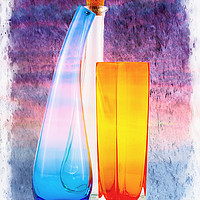 Buy canvas prints of Colourful glassware. by Paul Cullen