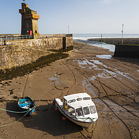 Buy canvas prints of Boats lying at Lynmouth. by Paul Cullen